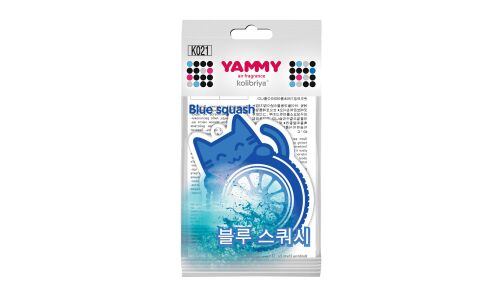 Ароматизатор подвесной Yammy «Котик» Blue Squash (Свежесть), картон с пропиткой, арт. K021