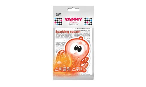 Ароматизатор подвесной Yammy «Осьминог» Sparkling Squash (Свежесть), картон с пропиткой, арт. C022