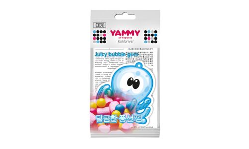 Ароматизатор подвесной Yammy «Осьминог» Bubble Gum (Бабл Гам), картон с пропиткой, арт. C020