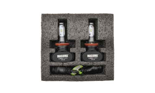 Лампа светодиодная Masuma LED H11 (PGJ19-2, T11), 12/24В, 18Вт (соответствует 55Вт), 6000К, комплект 2 шт, арт. L620