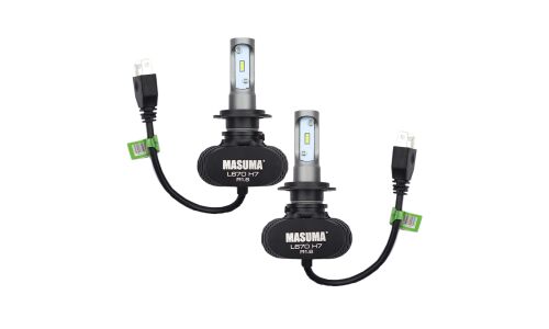 Лампа светодиодная Masuma LED H7 (PX26d, T11), 12/24В, 18Вт (соответствует 55Вт), 6000К, комплект 2 шт, арт. L670
