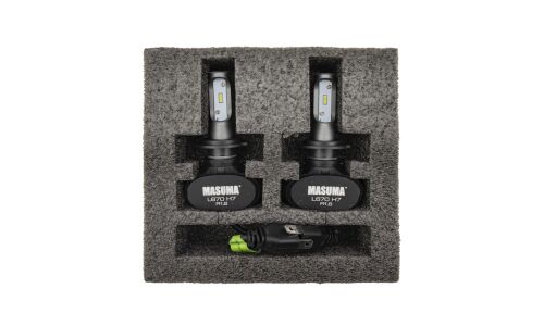 Лампа светодиодная Masuma LED H7 (PX26d, T11), 12/24В, 18Вт (соответствует 55Вт), 6000К, комплект 2 шт, арт. L670