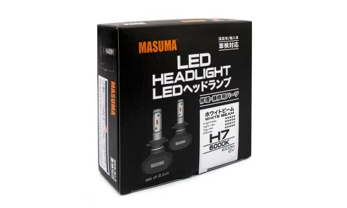 Лампа светодиодная Masuma LED H7 (PX26d, T11), 12/24В, 18Вт (соответствует 55Вт), 6000К, комплект 2 шт, арт. L670