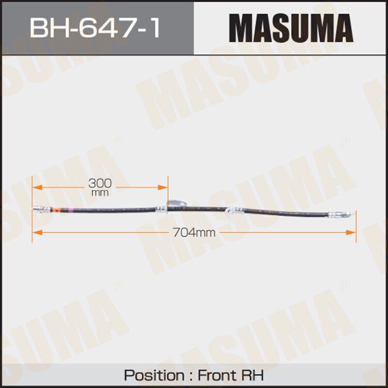 

Шланг тормозной MASUMA T- /front/ AVENSIS / ZRT270L RH