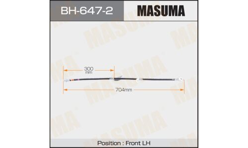 Шланг тормозной Masuma для Toyota Avensis, передний, левый, арт. BH-647-2
