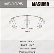Колодки дисковые MASUMA, NP1167, P83172 front (1/12)