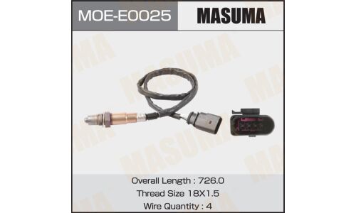 Датчик кислородный MASUMA, VOLKSWAGEN GOLF, TOURAN / BGU, BSE, BSF