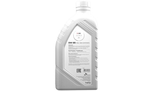 Масло моторное ZIC ZERO 20 0w20, синтетическое, API SP, ILSAC GF-6A, для бензинового двигателя, 1л, арт. 132035
