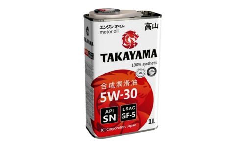Масло моторное Takayama 5w30 синтетическое, API SN, ILSAC GF-5, для бензинового двигателя, 1л, арт. 605584/605042