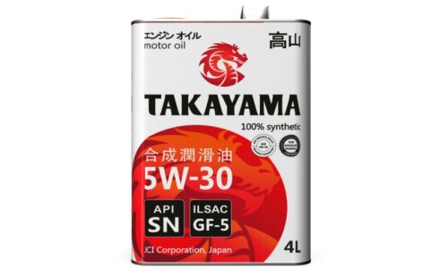 Масло моторное Takayama 5w30 синтетическое, API SN, ILSAC GF-5, для бензинового двигателя, 4л, арт. 605585/605043
