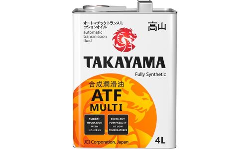 Масло трансмиссионное Takayama ATF Multi, синтетическое, универсальное, для АКПП, 4л, арт. 605049
