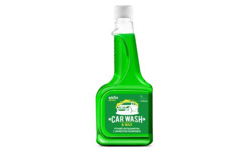 Автошампунь Kolibriya Autoflex Car Wash & Wax для ручной мойки, концентрат, с эффектом полировки, с ароматом яблока, бутылка 500мл, арт. 6105