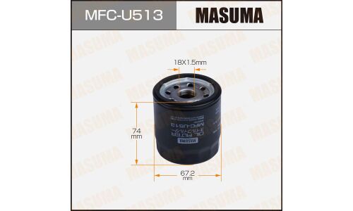 Фильтр масляный Masuma, арт. MFC-U513
