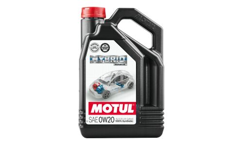 Масло моторное MOTUL HYBRID 0w20 синтетическое, API SP, ILSAC GF-6A, для бензинового двигателя, 4л, арт. 107142