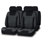 Чехлы AUTOPREMIER President для передних и задних сидений, велюр, черный/темно-серый цвет, 11 предметов Чехлы AUTOPREMIER President для передних и задних сидений, велюр, черный/темно-серый цвет, 11 предметов