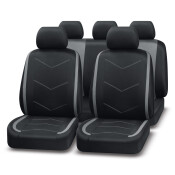 Чехлы AUTOPREMIER Impulse для передних и задних сидений, полиэстер, черный/серый цвет, 9 предметов Чехлы AUTOPREMIER Impulse для передних и задних сидений, полиэстер, черный/серый цвет, 9 предметов