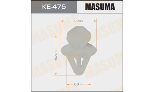 Клипса крепёжная уплотнителей дверей Masuma, для Opel, арт. KE-475