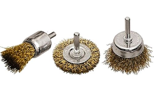 Корщетки металлические Matrix, для дрели/шуруповерта, Ø25/2x50мм, комплект 3 предмета, арт. 74486