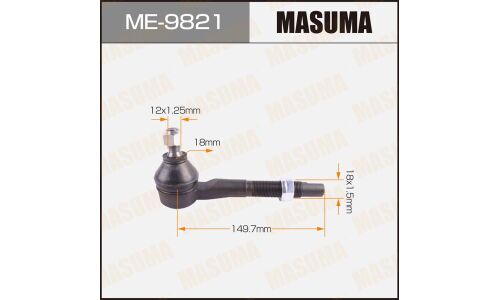 Наконечник рулевой тяги Masuma, для Toyota Avensis / SAI, арт. ME-9821