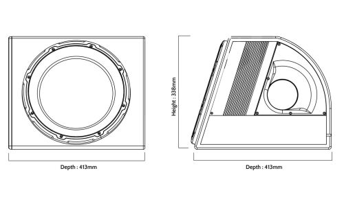 Сабвуфер активный EDGE EDB12A-E0, 12" (30см), 300/900Вт, 413x413x338мм
