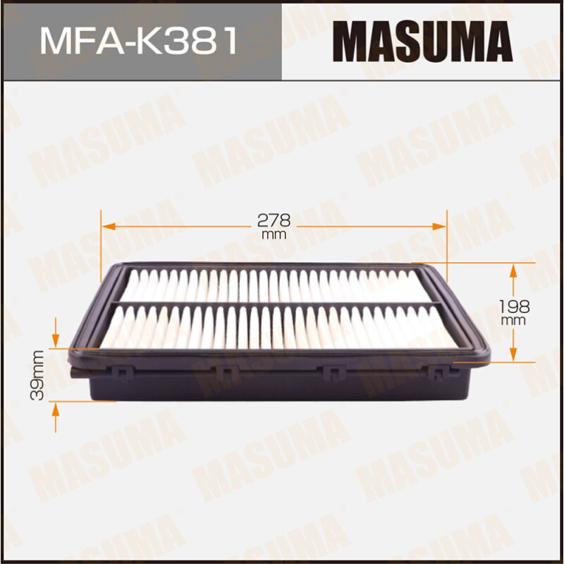 

Воздушный фильтр A0702 MASUMA LHD KIA OPTIMA, HYUNDAI SONATA 14- (1/40