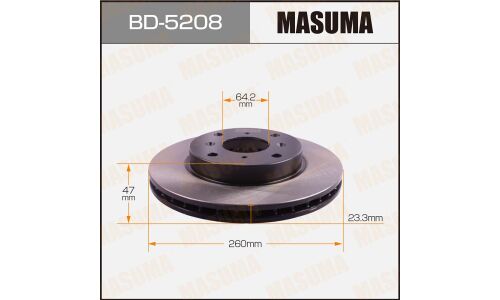 Диск тормозной Masuma, передний, правый/левый, для Honda Accord / CR-V / Torneo, 1 шт, арт. BD-5208