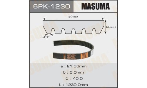 Ремень поликлиновый Masuma, арт. 6PK-1230