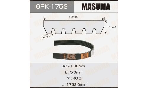 Ремень поликлиновый Masuma, арт. 6PK-1753