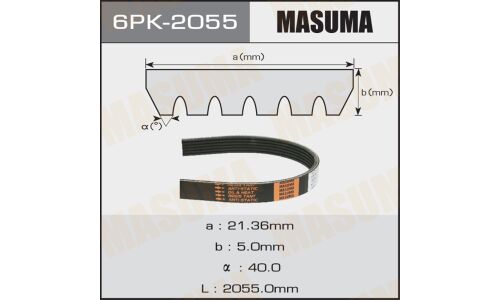 Ремень поликлиновый Masuma, арт. 6PK-2055