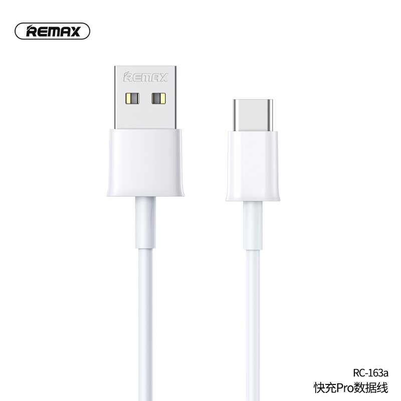 

Кабель Remax Fast Charging Cable RC-163a For Type-C, 2.1A MAX, White