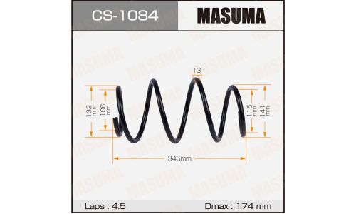 Пружина подвески Masuma, передняя, арт. CS-1084