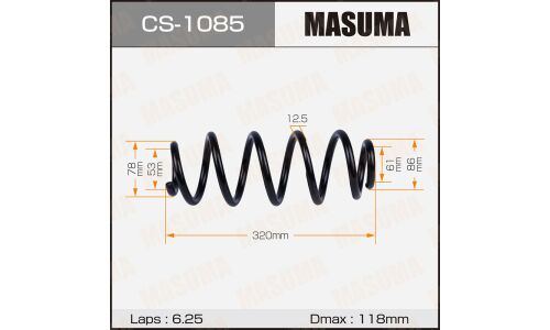 Пружина подвески Masuma, задняя, арт. CS-1085