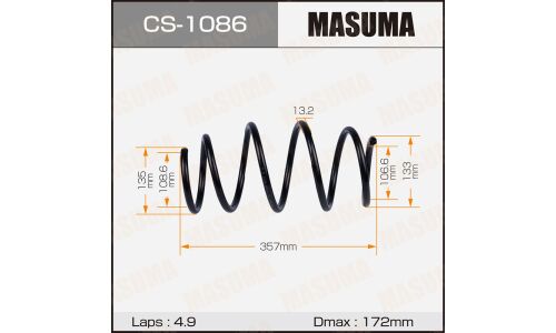 Пружина подвески Masuma, передняя, арт. CS-1086