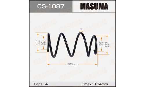 Пружина подвески Masuma, передняя, арт. CS-1087