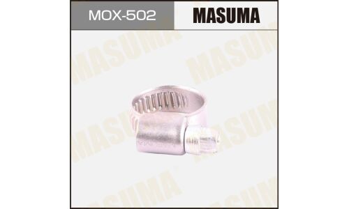 Хомут червячный Masuma Ø12-18мм, ширина 9мм, нержавеющая сталь W2, арт. MOX-502, комплект 10 шт