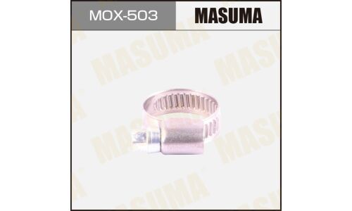 Хомут червячный Masuma Ø12-22мм, ширина 9мм, нержавеющая сталь W2, арт. MOX-503, комплект 10 шт