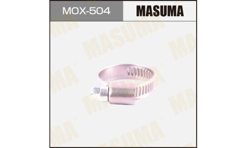 Хомут червячный Masuma Ø16-27мм, ширина 9мм, нержавеющая сталь W2, арт. MOX-504, комплект 10 шт