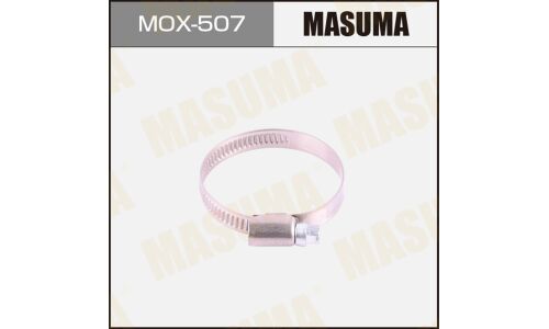 Хомут червячный Masuma Ø32-50мм, ширина 9мм, нержавеющая сталь W2, арт. MOX-507, комплект 10 шт