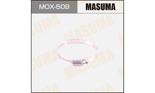 Хомут червячный Masuma Ø50-70мм, ширина 9мм, нержавеющая сталь W2, арт. MOX-509, комплект 10 шт