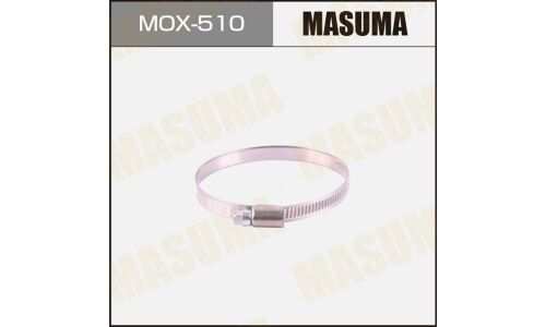 Хомут червячный Masuma Ø60-80мм, ширина 9мм, нержавеющая сталь W2, арт. MOX-510, комплект 10 шт