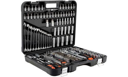 Набор инструментов Автодело, под размеры 1/2", 1/4" и 3/8", комплект 216 предметов, арт. 39926