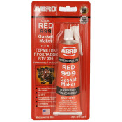 Герметик-прокладка ABRO OEM Red 999 Gasket Maker, силиконовый, термостойкий, красный, туба 85г, арт. 911-AB-R