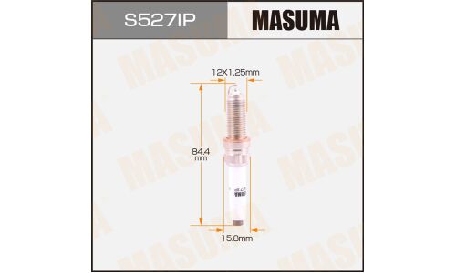 Свеча зажигания Masuma Iridium+Platinum SILZKGR8B8S с иридиевым электродом, арт. S527IP
