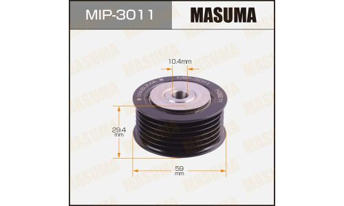 Ролик обводной ремня привода навесного оборудования Masuma, 4B10, 4B11, 4B11T, 4B12, 4J10, 4J11, 4J12