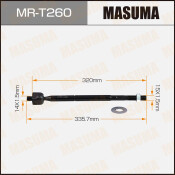 Тяга рулевая Masuma, для Toyota Caldina / Wish, арт. MR-T260