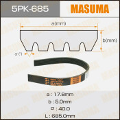 Ремень поликлиновый Masuma, арт. 5PK-685