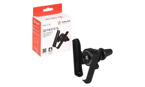 Держатель для телефона Airline, в дефлектор, гравитационный, чёрный, арт. AMS-U-25