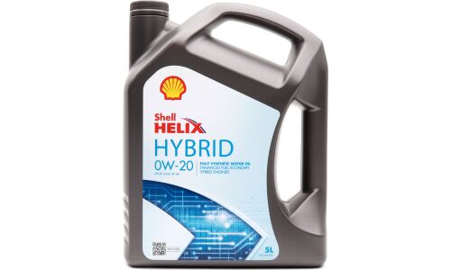 Масло моторное Shell Helix Hybrid 0w20 синтетическое, API SP, ILSAC GF-6A, для бензинового двигателя, 5л, арт. 550056725