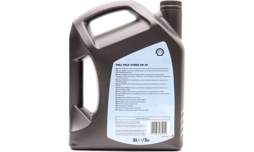 Масло моторное Shell Helix Hybrid 0w20 синтетическое, API SP, ILSAC GF-6A, для бензинового двигателя, 5л, арт. 550056725