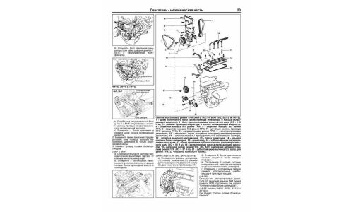 Руководство по ремонту и обслуживанию бензиновых двигателей Toyota (4A, 5A, 7A, 3S)